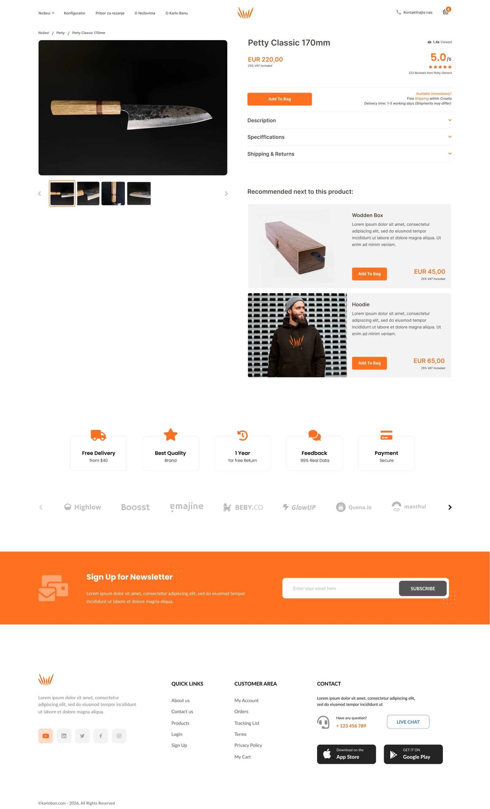 Carloban.com product page design
