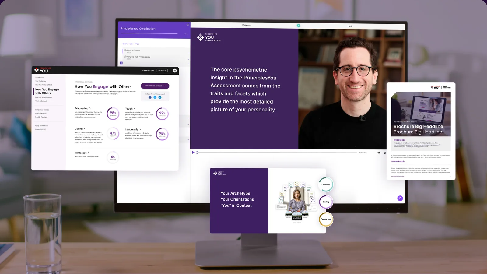 PrinciplesYou marketing assets shown across desktop, laptop and mobile mockups.