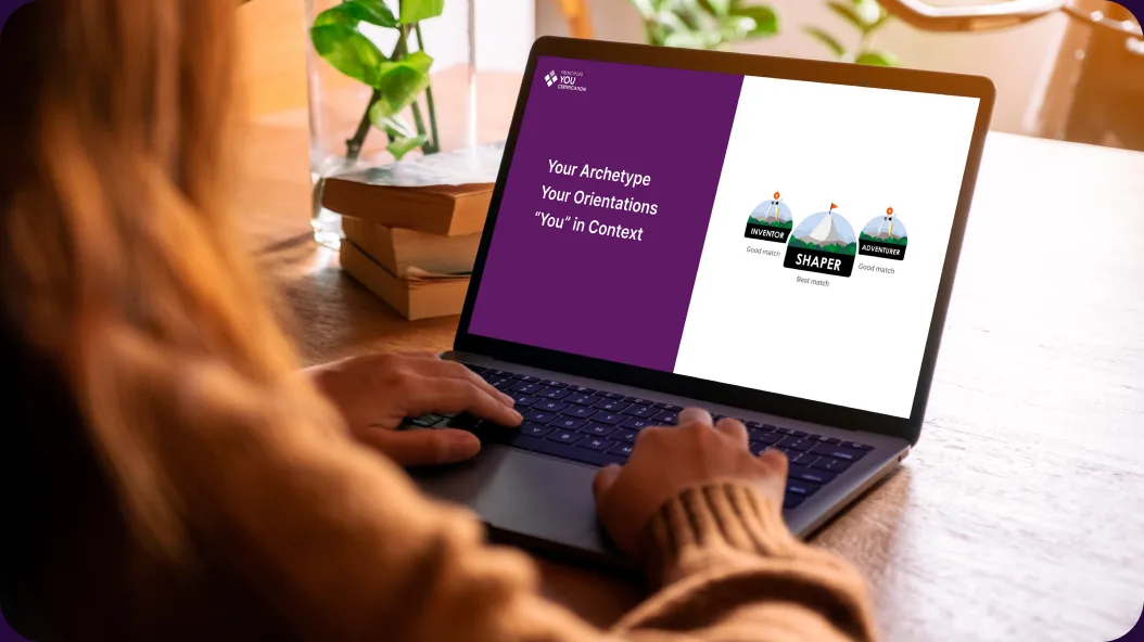 PrinciplesYou delivery experience shown on a laptop.